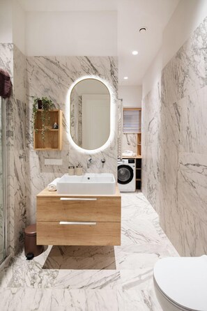 Luxury Apartment, 1 Queen Bed with Sofa bed, Kitchen | Bathroom | Shower, hair dryer, towels, soap