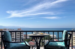Outdoor dining - Suite in the Romantic Zone with Ocean Front Views - C405 (Puerto Vallarta)