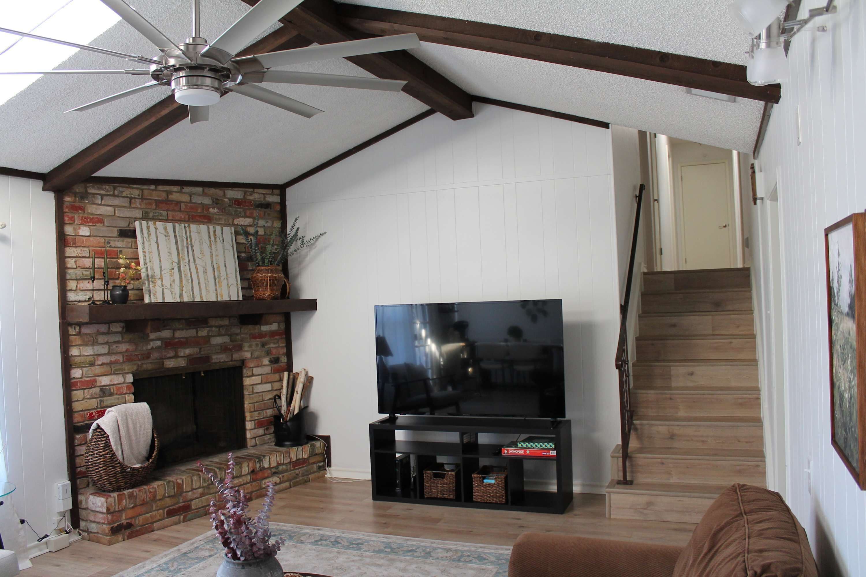 獨棟房屋, 多張床, 可使用泳池, 泳池景觀 (Casa Tortuga) | 起居區 | 55-吋平面電視、數位頻道、壁爐