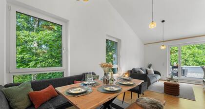 Flussperle Miesbach | Traum-Ferienwohnung mit Flussblick und Dachterrasse