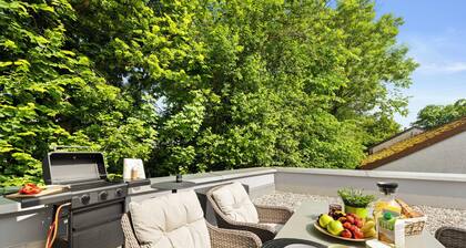 Flussperle Miesbach | Dream vacation apartment with river view and roof terrace