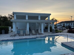 屋外プール、温水プール
