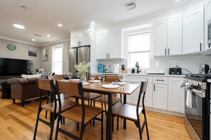 Fridge, microwave, oven, stovetop - Family-Friendly 3BR Vacation Home w/ Free Parking Near Franklin Park 558/1 (Boston)