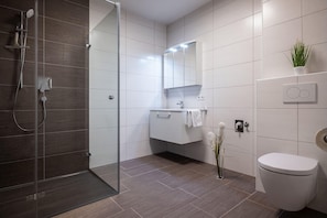 Ducha, secador de pelo, toallas
