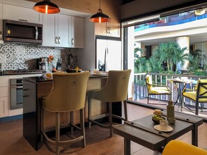 Microwave, oven, stovetop, dishwasher - Los Muertos Beach walking distance 1 bedroom suite - C101 (Puerto Vallarta)