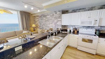 Microwave, oven, stovetop, dishwasher