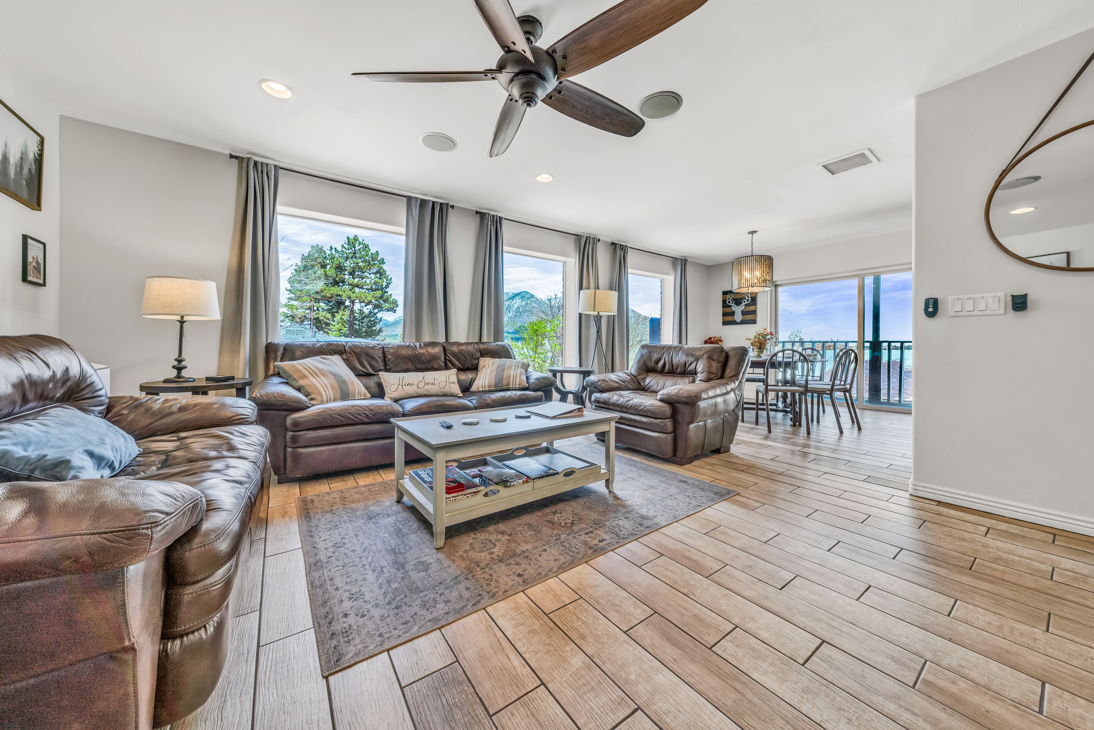 Smart TV, fireplace, video games, foosball