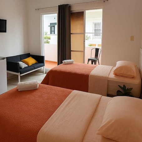 City Twin Room, 2 Twin Beds, Smoking, City View | Laptop workspace, blackout drapes, iron/ironing board, free WiFi