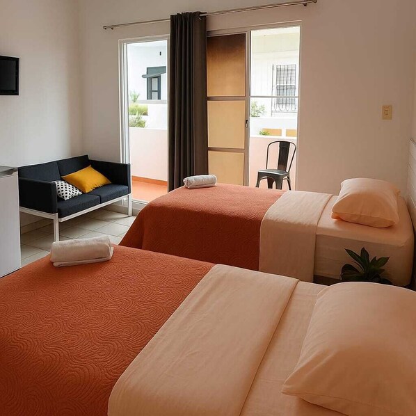 City Twin Room, 2 Twin Beds, Smoking, City View | Laptop workspace, blackout drapes, iron/ironing board, free WiFi