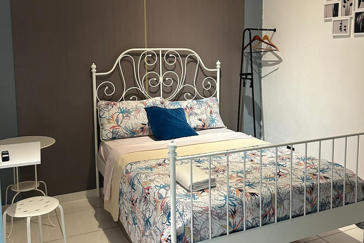 Pillowtop beds, laptop workspace, blackout drapes, iron/ironing board