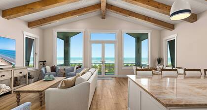 Luxury Beachfront House with Swimming pool, Hot tub & Private path to the beach!