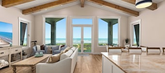 Luxury Beachfront House with Swimming pool, Hot tub & Private path to the beach!