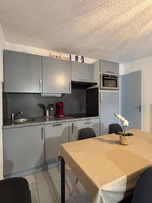 Réfrigérateur, micro-ondes, four, cafetière/bouilloire