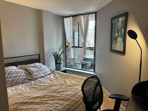 1 غرفة نوم ومكواة/لوح كي وواي فاي وملاءات أسرّة