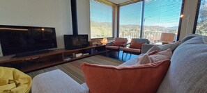 Télévision, cheminée