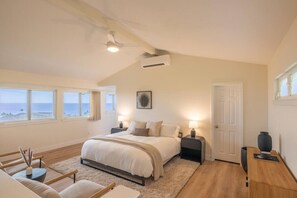 1 bedroom, desk, iron/ironing board, travel crib