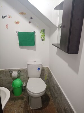 Haartrockner, Handtücher, Seife, Toilettenpapier
