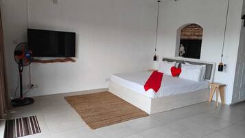 1 slaapkamer, een strijkplank/strijkijzer, wifi, beddengoed