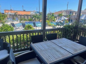Exclusive Studio, 1 Queen Bed, Patio, Pool View | View from room - GIPH Anchors Aweigh (Galveston)