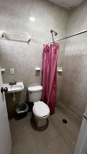 Ducha, toallas, jabón y papel higiénico