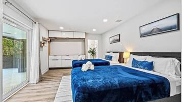 5 habitaciones, tabla de planchar con plancha, cuna de viaje y wifi