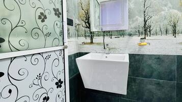 Free toiletries, hair dryer, bathrobes, bidet