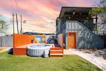 Terrace/patio. Unique "NEW" Studio Retreat - Hot Tub - Mins to Downtown, PHX Airport & ASU