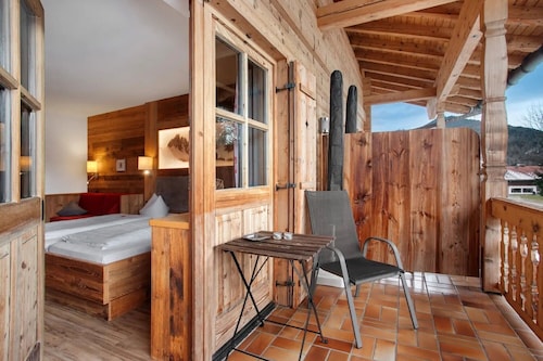 Studio 'Panorama - Appartement 3' mit Bergblick, privater Balkon und geteilter Sauna