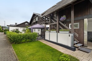 Exterior - Holiday Apartment 'Panoramablick' with Sauna, Mountain View, Private Terrace and Wi-Fi (Olsberg)