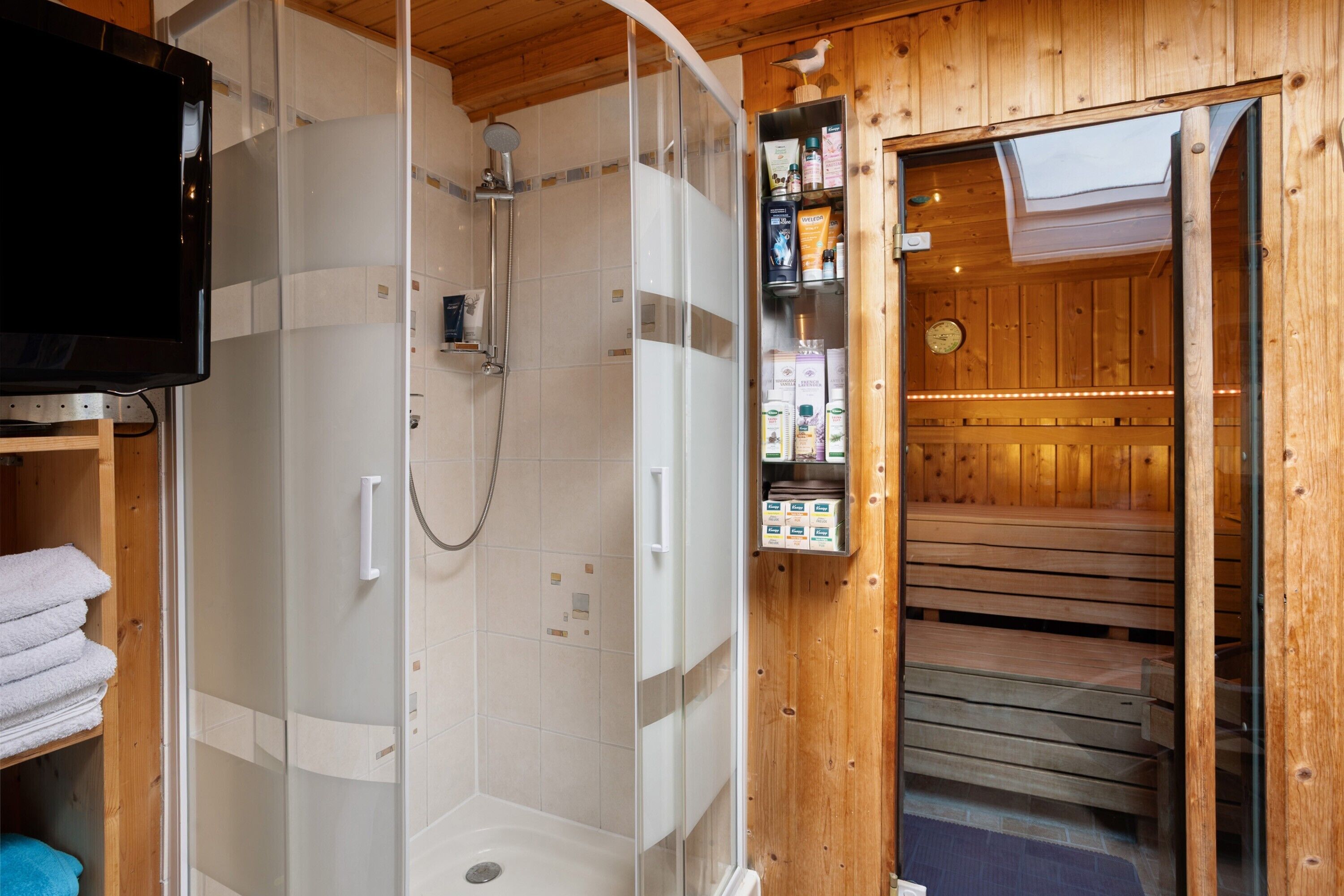Shower, hair dryer