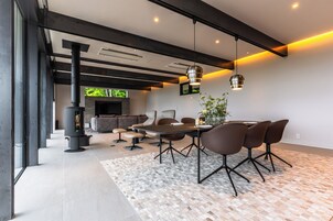 Condominium KISIN [BONBORI] ,No smoking | Living area | Flat-screen TV, heated floors