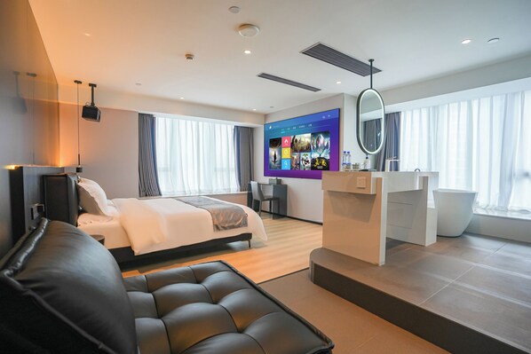 精緻客房, 1 張特大雙人床, 冰箱, 河景 | 高級寢具、Select Comfort 床墊、迷你吧、筆電工作空間