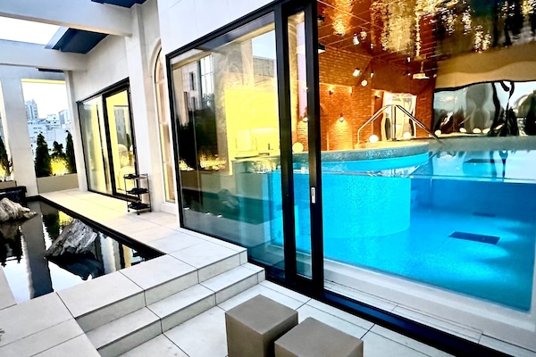 Indoor pool, a heated pool