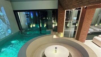 Indoor pool, a heated pool