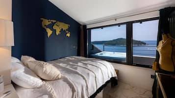 Penthouse de lujo, vista a la ciudad, frente al océano | Vista desde la habitación