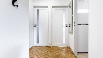 1 bedroom, blackout curtains, soundproofing, iron/ironing board