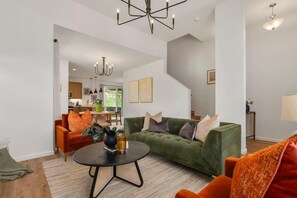 Luxury House (3 Bedrooms) | Living area | 43-inch flat-screen TV with cable channels, foosball - Marbella Lane Nohea Stylish Home Makaha (Waianae)