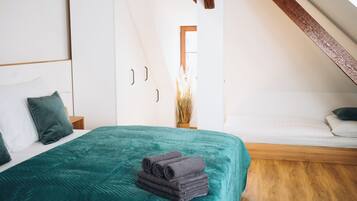 Hypo-allergenic bedding, desk, laptop workspace, soundproofing