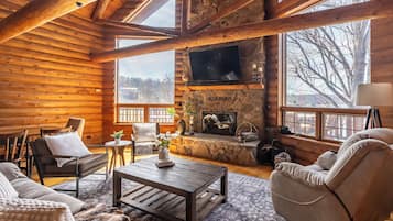 Smart-tv en een open haard