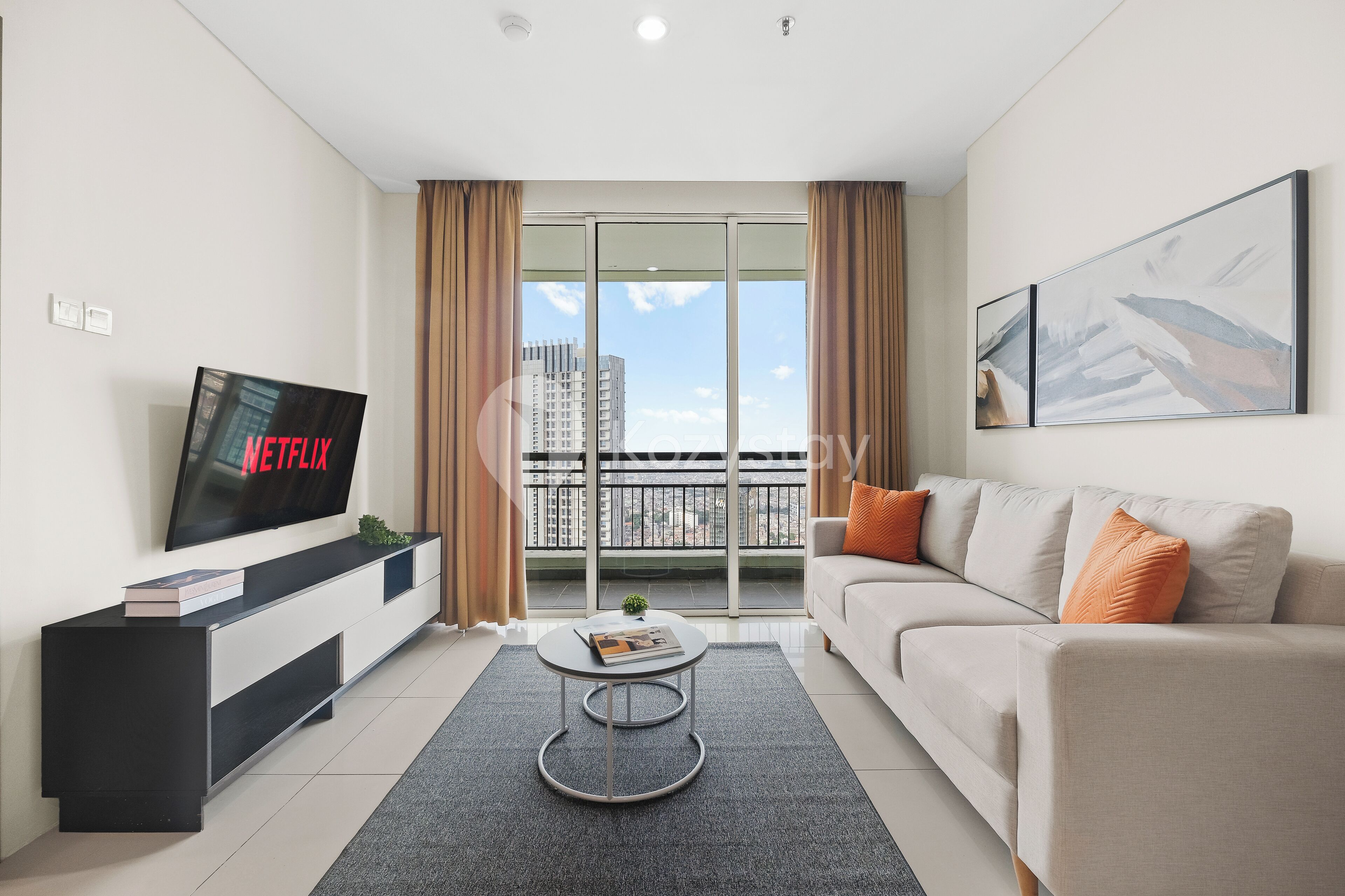 Apartment, 3 Bedrooms, City View | Living area