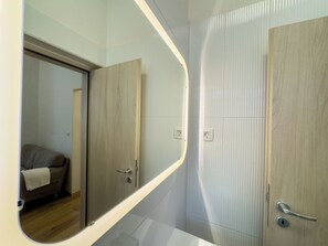 Hair dryer, towels, toilet paper