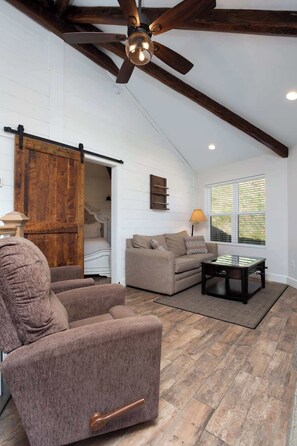 TV, fireplace, offices