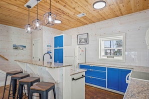 Townhome, Multiple Beds, Patio (Blessed Getaway) | Private kitchen | Fridge, microwave, oven, stovetop - Blessed Getaway Stay for 10! (Port Aransas)