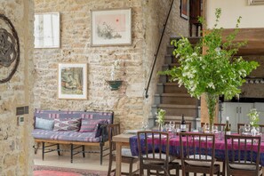Dining - Spacious and beautifully converted 18th century stone barn.  Pet-friendly! (Lullington)