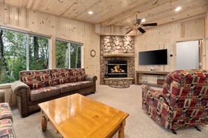 Smart TV, fireplace