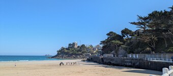An apartment by the sea, just go down the stairs and you're on the beach!