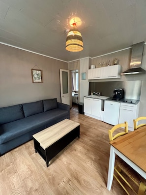Comfort Apartment | Living area | 82-cm flat-screen TV with digital channels - Cosyflat Cherbourg  (Cherbourg-en-Cotentin)