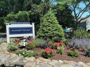 Property grounds - Maushop Village, 2-bedroom, 1.5 baths, Sleeps 4, A/C, patios & private beach (Mashpee)