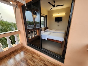Standard Double or Twin Room, Balcony, Hill View | Terrace/patio - Sai Sharad Hotel (Pernem)