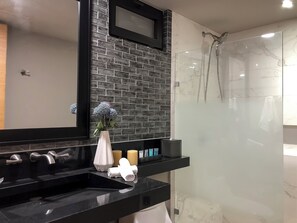 Hair dryer, towels